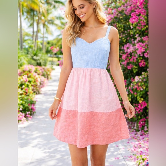 Cynthia Rowley Dresses & Skirts - Cynthia Rowley Color Block Linen Summer Dress